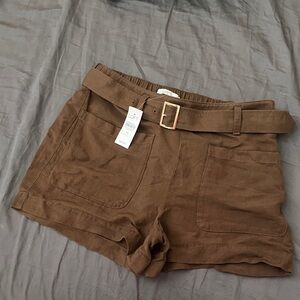 LOFT Women's High Waist Brown Shorts